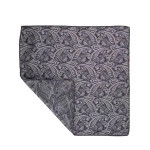 Men Grey Paisley Printed Pocket Square